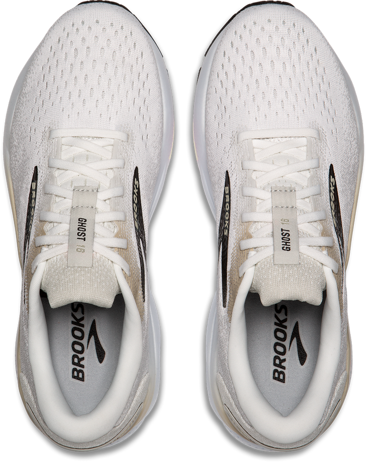 Brooks Mens Ghost 16 - White/Pelican/Oyster - Neutral - SS25