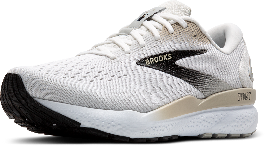 Brooks Mens Ghost 16 - White/Pelican/Oyster - Neutral - SS25