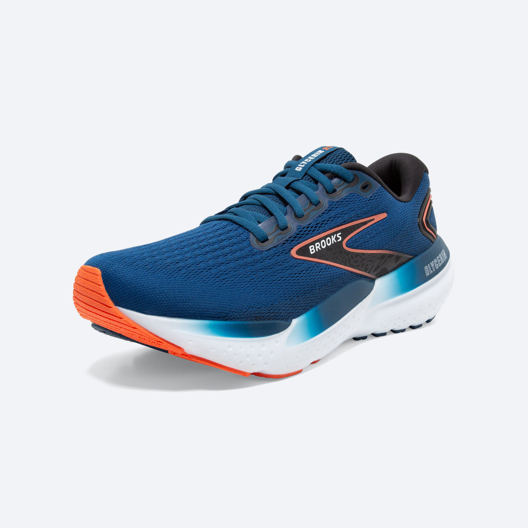 Brooks Mens Glycerin 21 - Blue Opal/Black/Nasturtium - Neutral