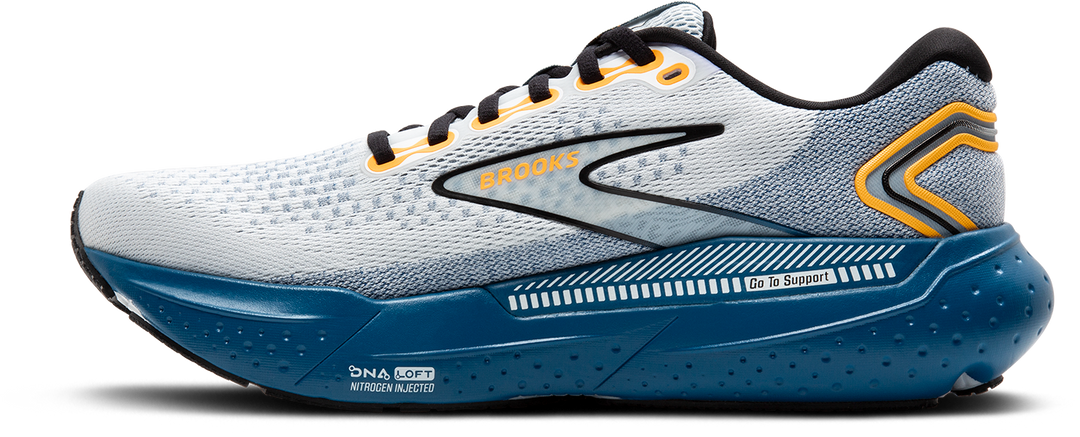 Brooks Mens Glycerin GTS 21 -  White/Sapphire/Orange - Stability