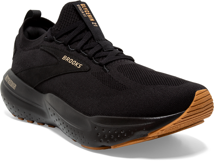 Brooks Mens Glycerin StealthFit 21 - Black/Cream/Biscuit - Neutral