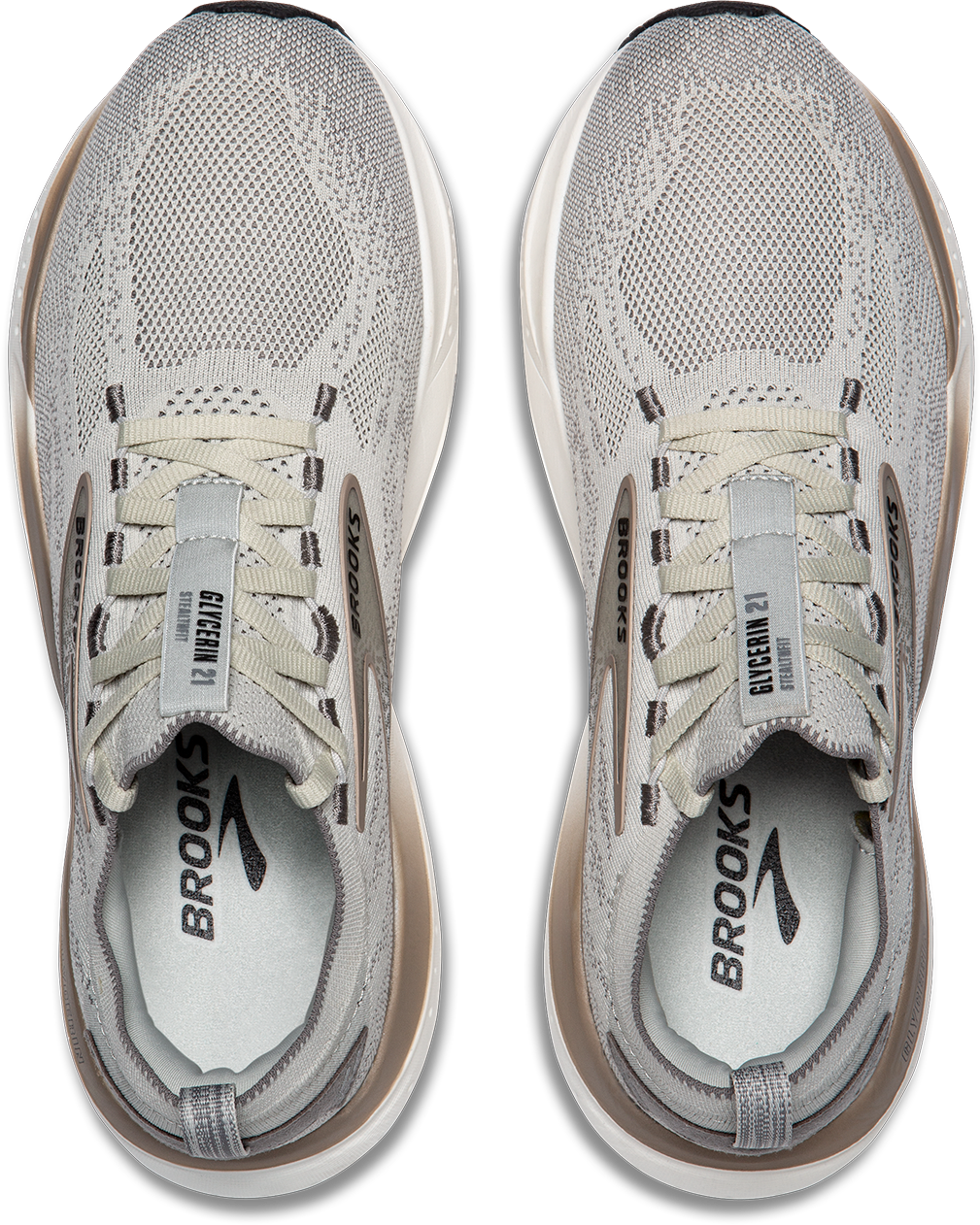 Brooks Mens Glycerin StealthFit 21 - Grey/Frost Grey/Champagne - Neutral