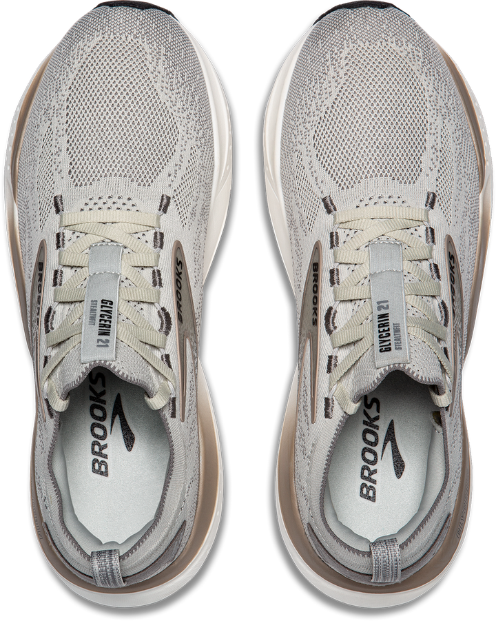 Brooks Mens Glycerin StealthFit 21 - Grey/Frost Grey/Champagne - Neutral