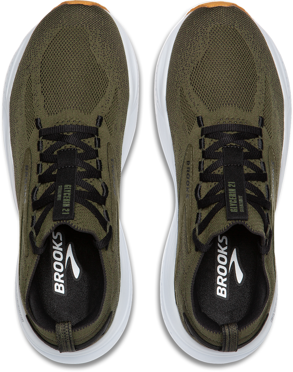 Brooks Mens Glycerin StealthFit 21 - Green/Black/White - Neutral