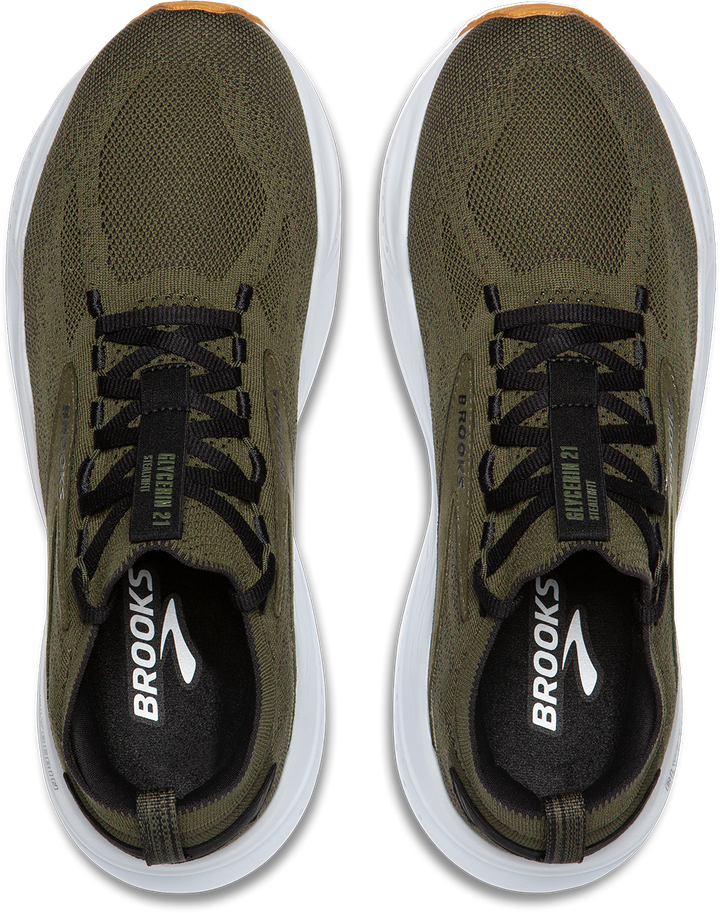 Brooks Mens Glycerin StealthFit 21 - Green/Black/White - Neutral