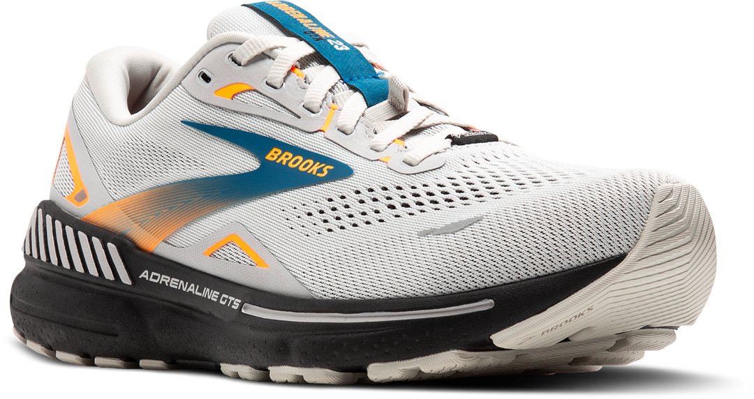 Brooks Mens Adrenaline GTS 23 GTX - Oyster Mushroom/Orange/Blue - Stability