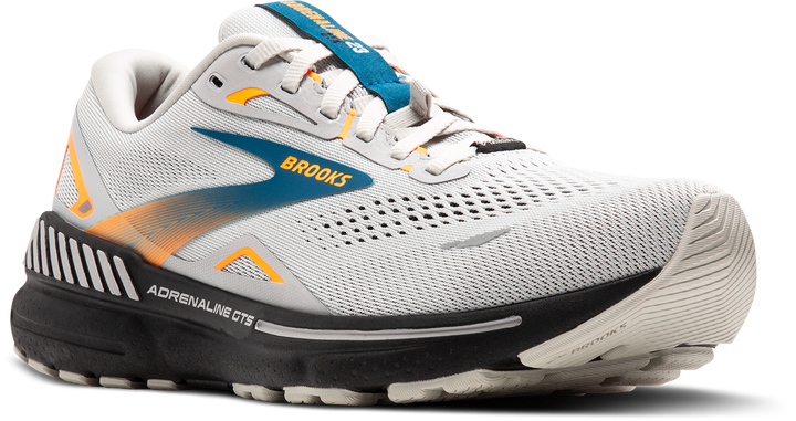 Brooks Mens Adrenaline GTS 23 GTX - Oyster Mushroom/Orange/Blue - Stability