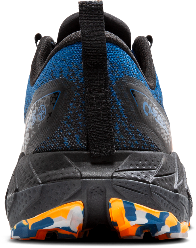 Brooks Mens Cascadia 18 Blue Sapphire Black Orange Trail Run North West