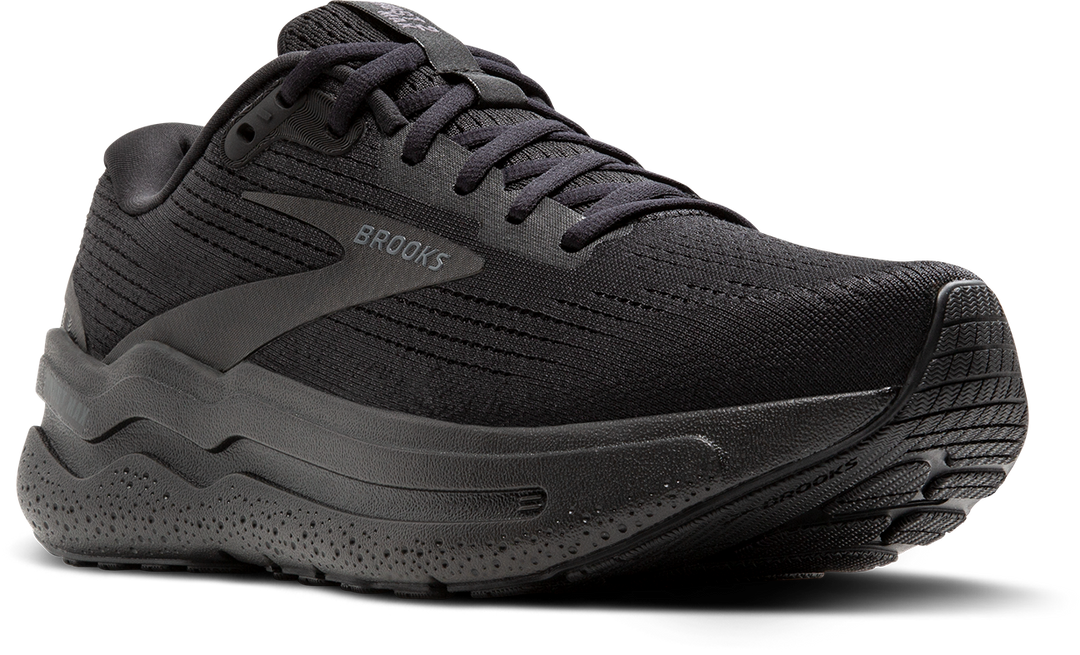 Brooks Mens Ghost Max 2 Wide - 2E Width - Black/Black/Ebony - Neutral
