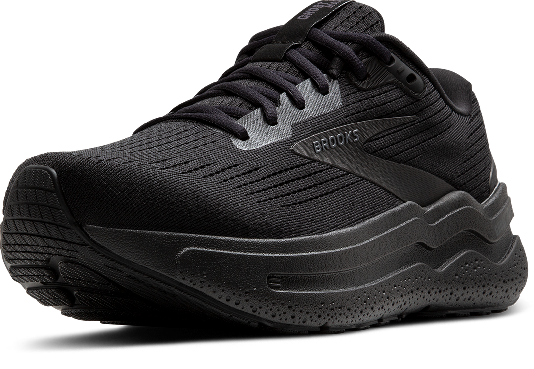 Brooks Mens Ghost Max 2 Wide - 2E Width - Black/Black/Ebony - Neutral