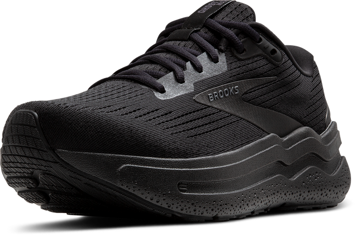 Brooks Mens Ghost Max 2 Wide - 2E Width - Black/Black/Ebony - Neutral