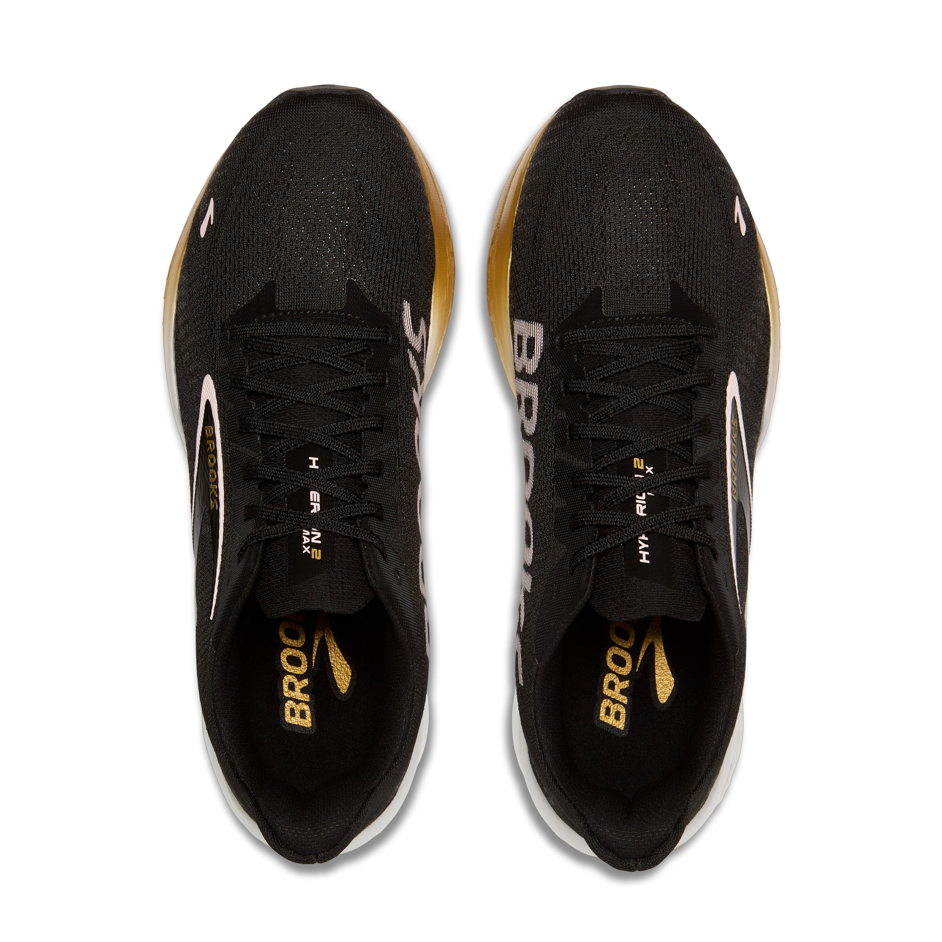 black and gold brooks shoes