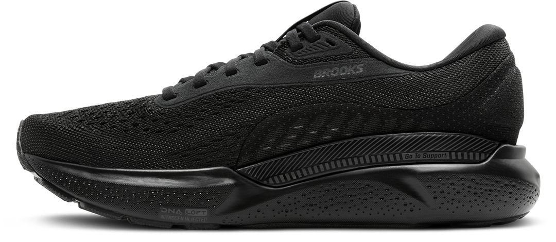 Brooks Mens Adrenaline GTS 24 Extra Wide - 4E Width - Black/Black/Ebony - Stability - SS25