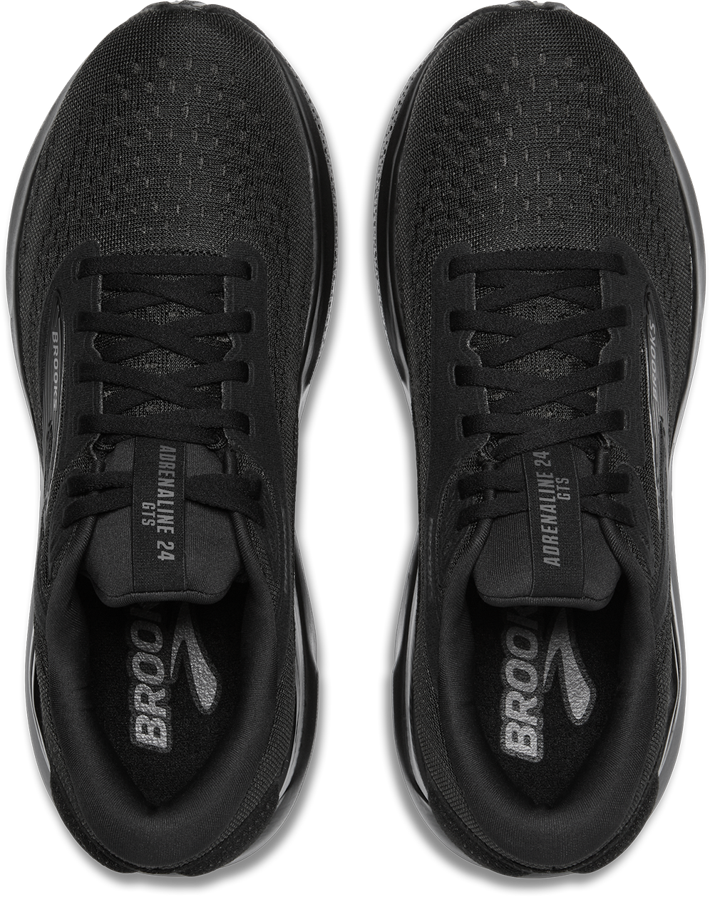 Brooks Mens Adrenaline GTS 24 Extra Wide - 4E Width - Black/Black/Ebony - Stability - SS25