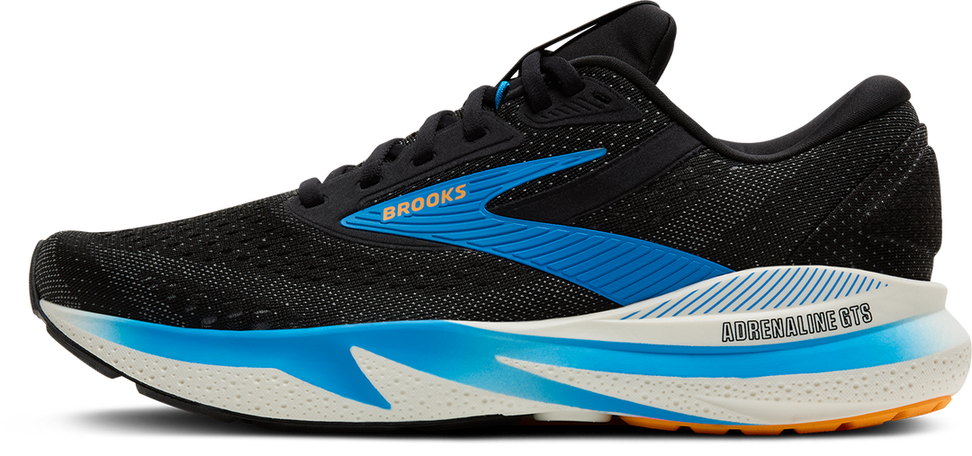 Brooks Mens Adrenaline GTS 24 - Black/Ebony/Cloissonne - Stability - AW25
