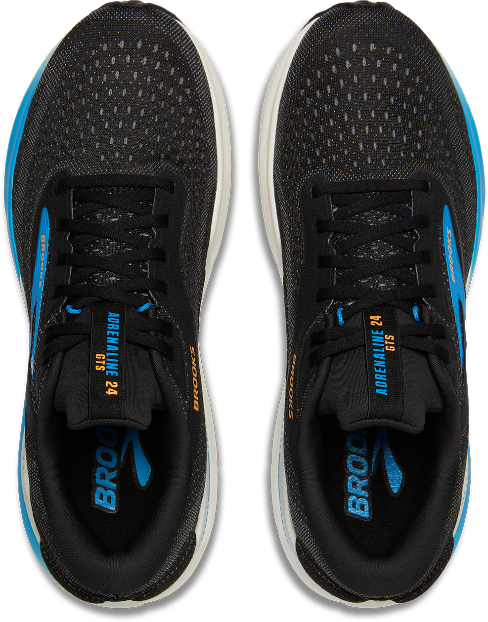 Brooks Mens Adrenaline GTS 24 - Black/Ebony/Cloissonne - Stability - AW25