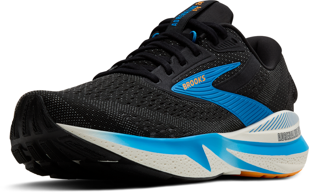 Brooks Mens Adrenaline GTS 24 - Black/Ebony/Cloissonne - Stability - AW25