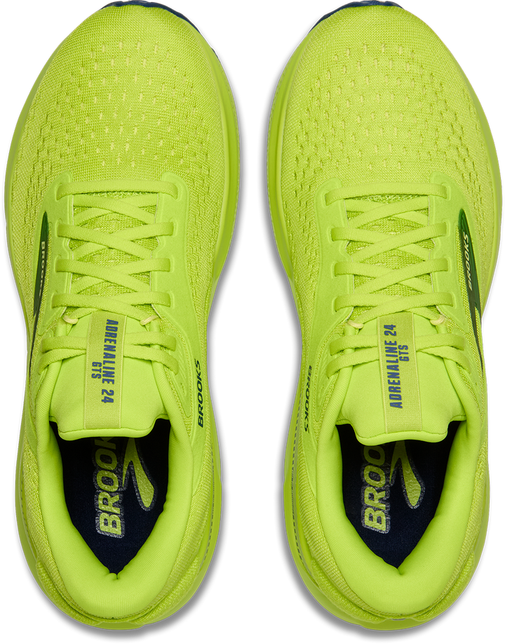Brooks Mens Adrenaline GTS 24 - Acid Lime/Sunny Lime/Navy - Stability - AW25