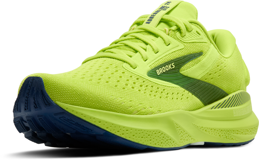 Brooks Mens Adrenaline GTS 24 - Acid Lime/Sunny Lime/Navy - Stability - AW25