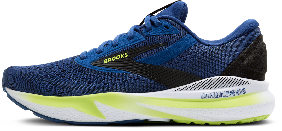 Brooks Mens Adrenaline GTS 24 - Navy Peony/Black/Acid Lime - Stability - AW25