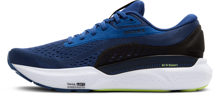 Brooks Mens Adrenaline GTS 24 - Navy Peony/Black/Acid Lime - Stability - AW25