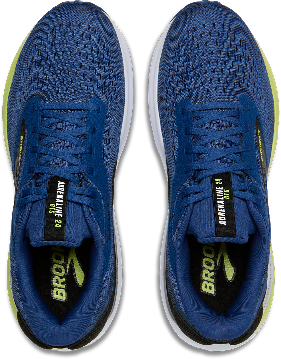 Brooks Mens Adrenaline GTS 24 - Navy Peony/Black/Acid Lime - Stability - AW25