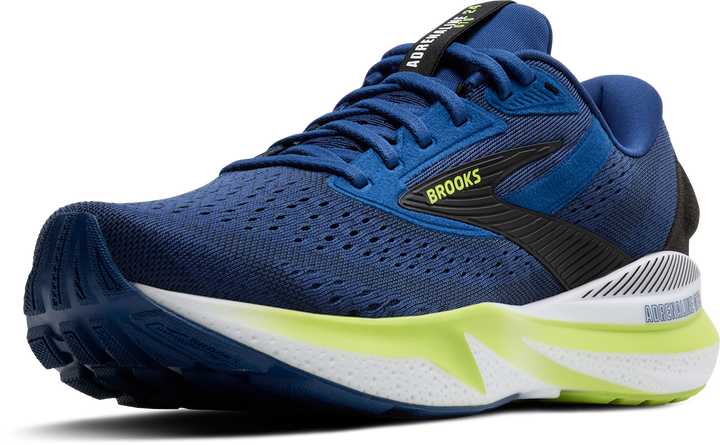 Brooks Mens Adrenaline GTS 24 - Navy Peony/Black/Acid Lime - Stability - AW25