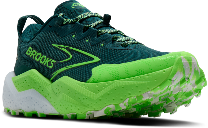 Brooks Herren Caldera 8 – Atlantic Deep/Grün/Weiß – Trail – SS26