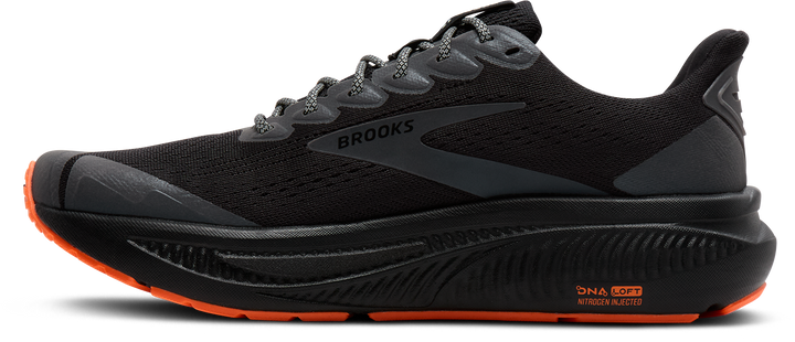 Brooks Mens Ghost 17 - Black/Orange - Neutral - AW25