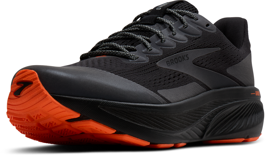 Brooks Mens Ghost 17 - Black/Orange - Neutral - AW25