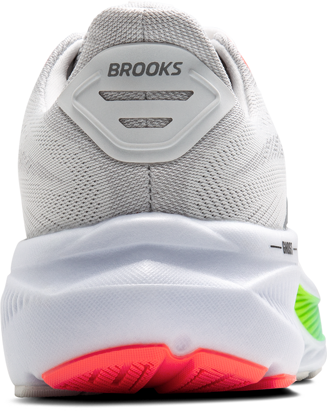 Brooks Mens Ghost 17 - White/Pink Clay/Gecko - Neutral - AW25
