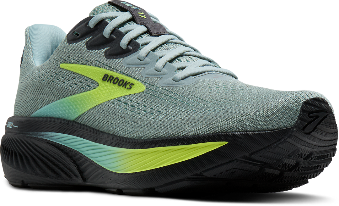 Brooks Mens Ghost 17 - Grey Mist/Yucca/Nightlife - Neutral - SS26