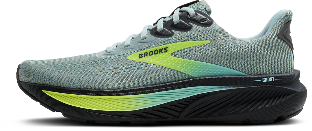Brooks Mens Ghost 17 - Grey Mist/Yucca/Nightlife - Neutral - SS26