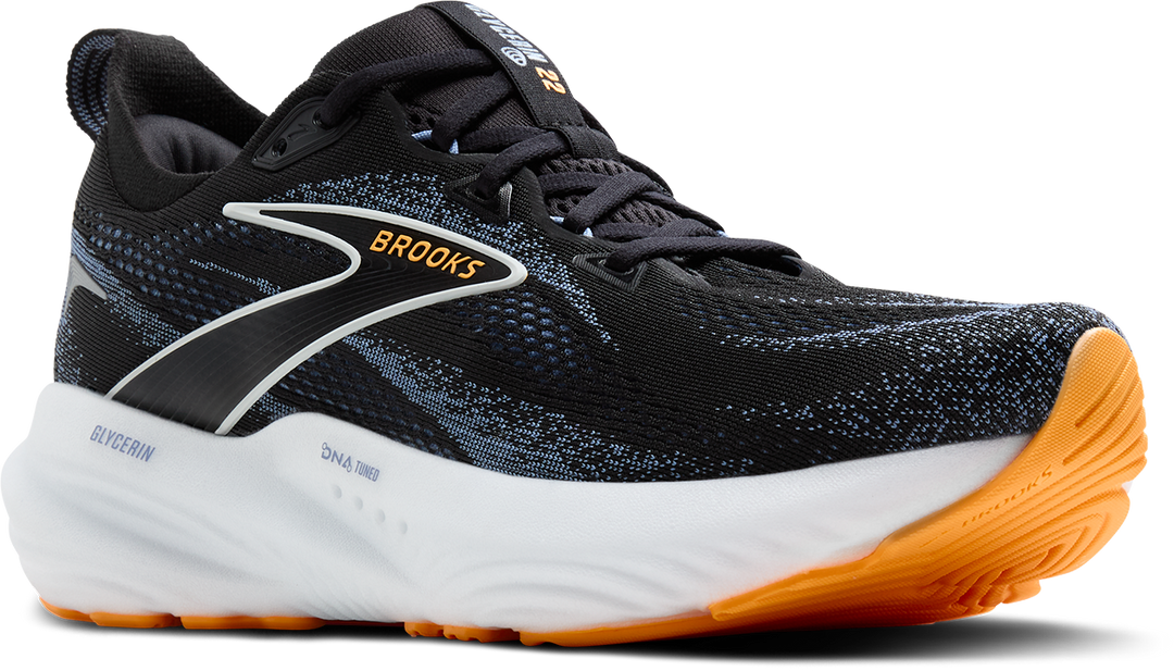 Brooks Mens Glycerin 22 - Black/Country Blue/Orange Pop - Neutral - SS25