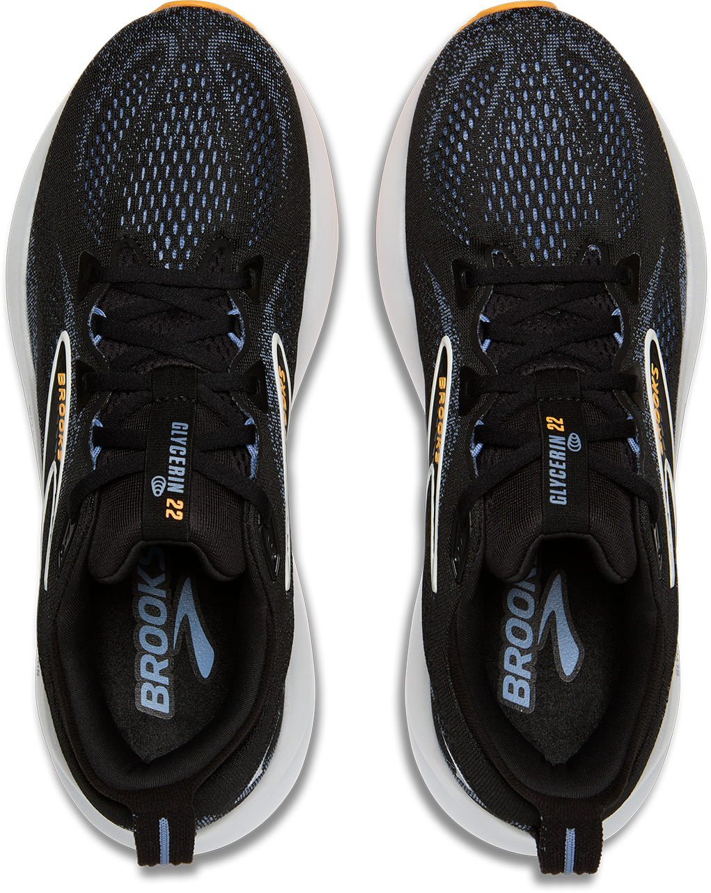 Brooks Mens Glycerin 22 - Black/Country Blue/Orange Pop - Neutral - SS25
