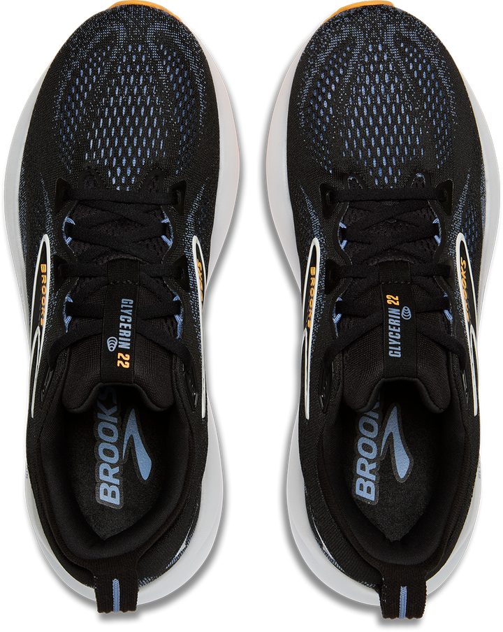 Brooks Mens Glycerin 22 - Black/Country Blue/Orange Pop - Neutral - SS25