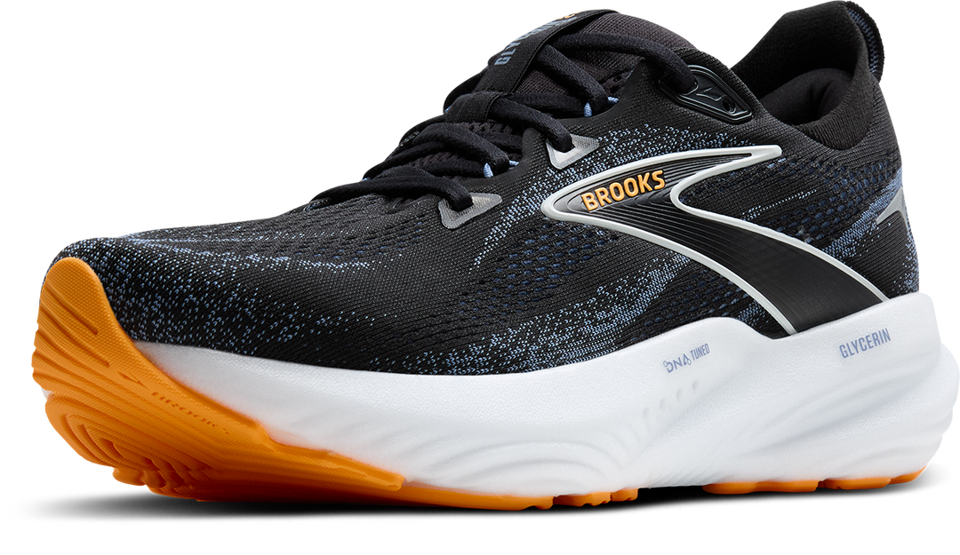 Brooks Mens Glycerin 22 - Black/Country Blue/Orange Pop - Neutral - SS25
