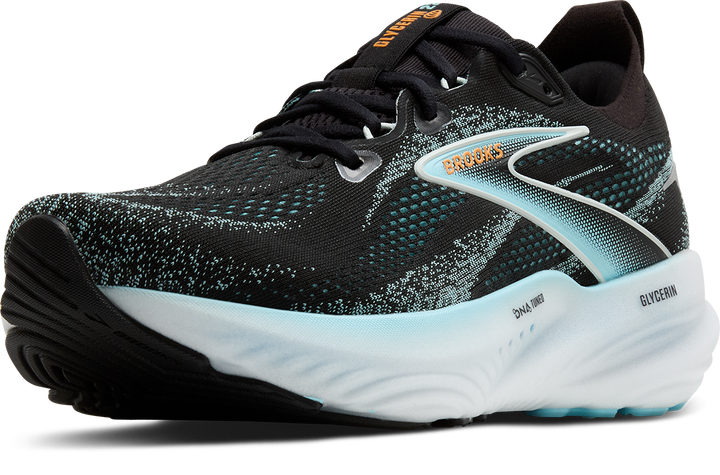 Brooks Mens Glycerin 22 - Black/Atomizer/Blazing Orange - Neutral - AW25