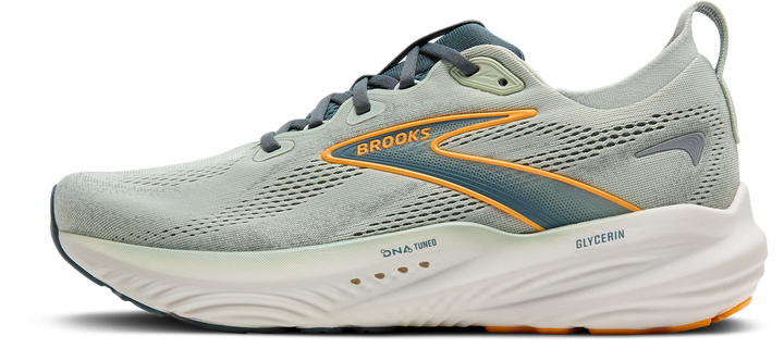 Brooks Mens Glycerin 22 - Smoke/Stormy/Orange - Neutral - AW25