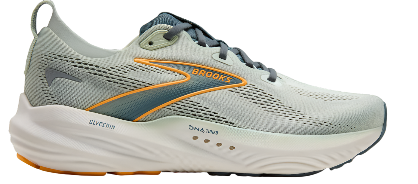 Brooks Mens Glycerin 22 - Smoke/Stormy/Orange - Neutral - AW25