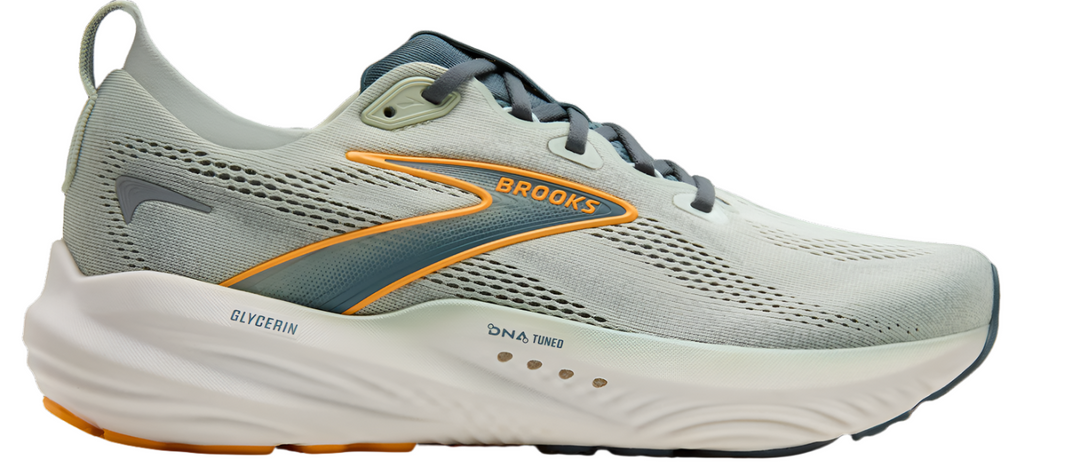 Brooks Mens Glycerin 22 - Smoke/Stormy/Orange - Neutral - AW25