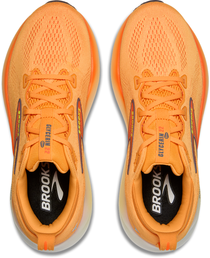 Brooks Mens Glycerin 22 - Orange/Nightlife/White - Neutral - AW25