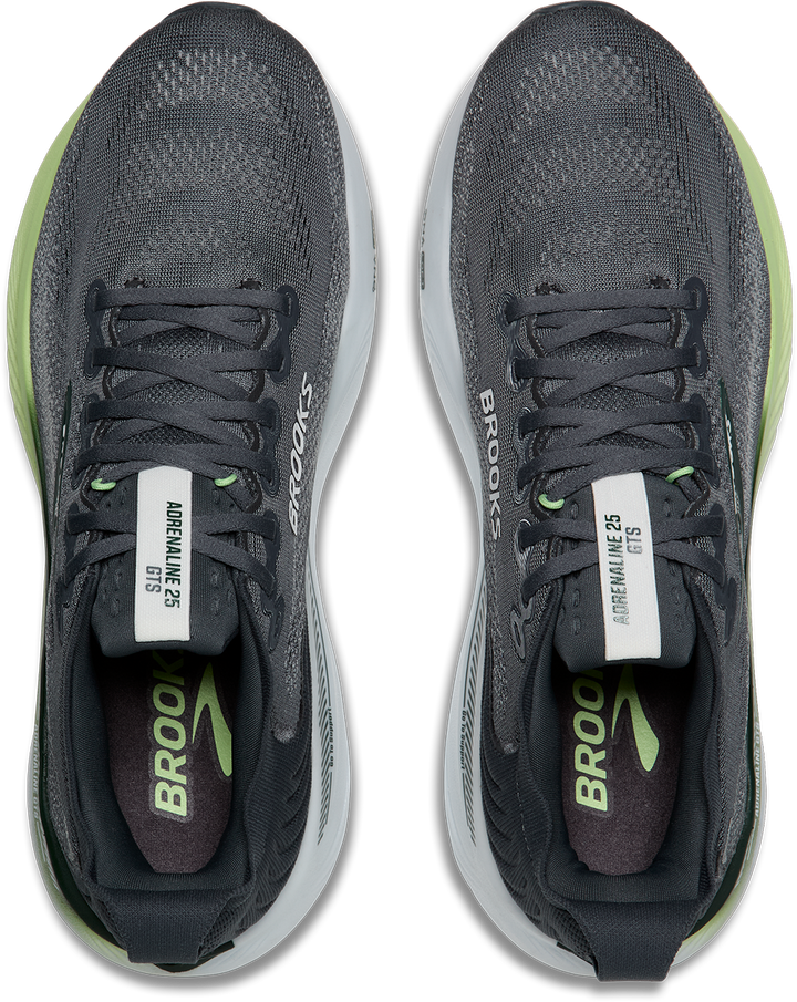 Brooks Mens Adrenaline GTS 25 - Grey/Paradise Green/Spruce - Stability - AW26