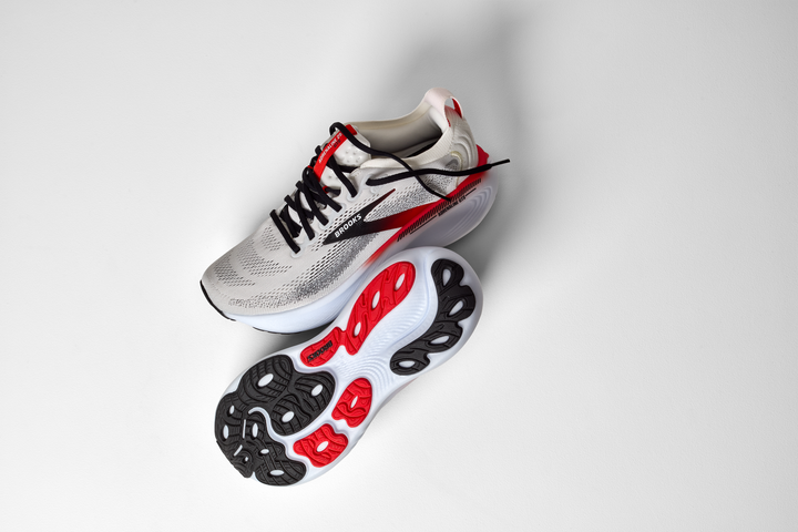 Brooks Mens Adrenaline GTS 25 - White/Black/Red - Stability - AW26