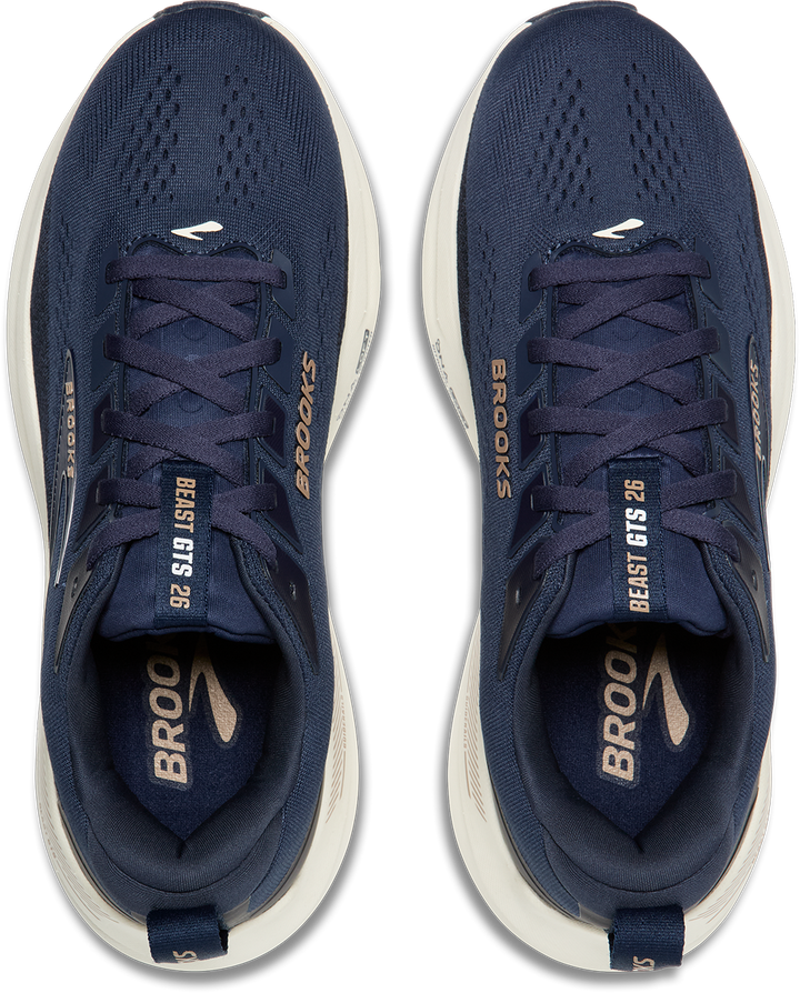 Brooks Mens Beast 26 GTS Wide - 2E Width - Peacoat/Indigo/Portabella - Stability - SS26