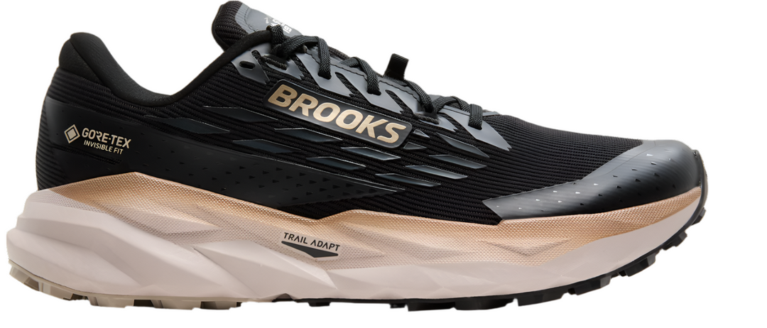 Brooks Mens Cascadia 19 GTX - Black/Ebony/Chateau Gray - Trail - AW25
