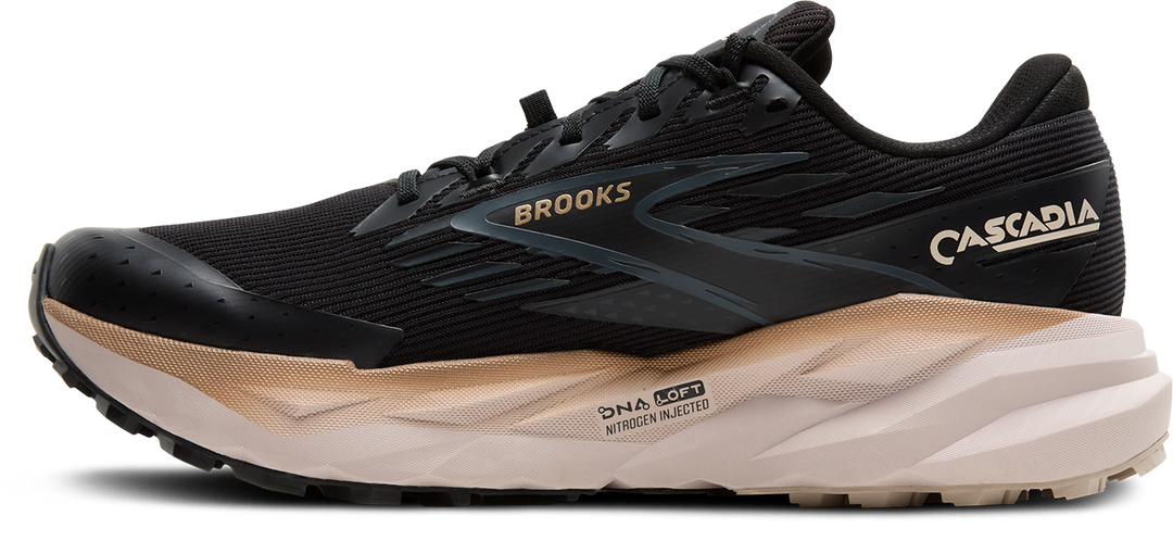 Brooks Mens Cascadia 19 GTX - Black/Ebony/Chateau Gray - Trail - AW25
