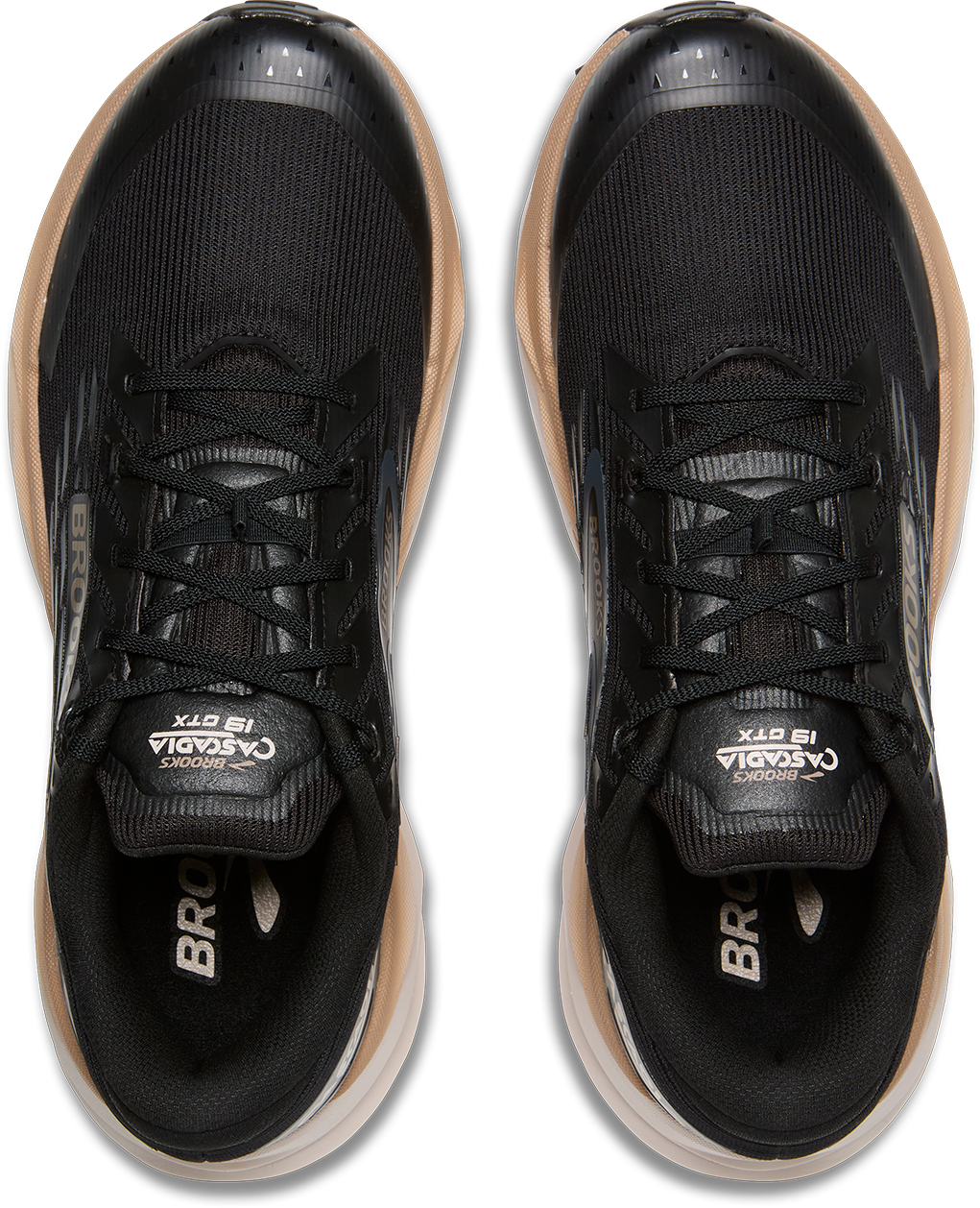 Brooks Mens Cascadia 19 GTX - Black/Ebony/Chateau Gray - Trail - AW25
