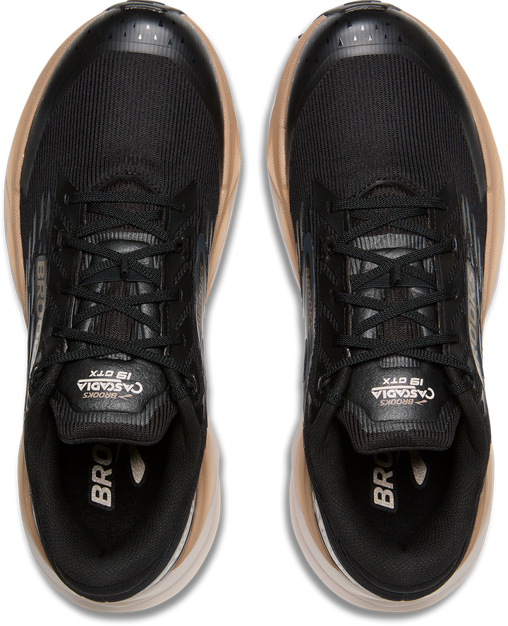 Brooks Mens Cascadia 19 GTX - Black/Ebony/Chateau Gray - Trail - AW25