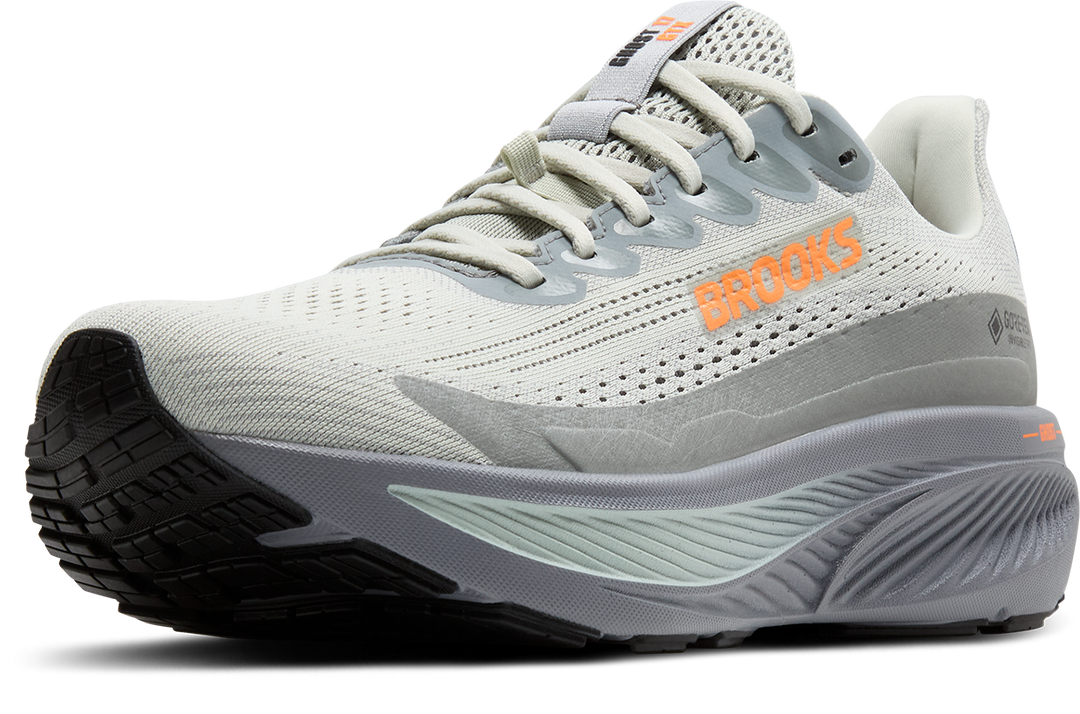 Brooks Mens Ghost 17 GTX - Smoke/Primer Gray/Orange - Neutral - AW25